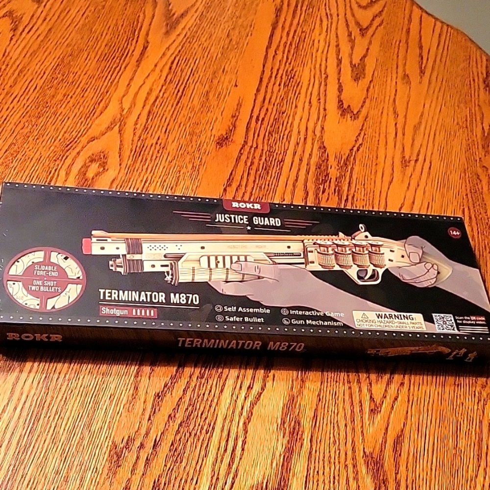 Wooden Build It Gun, Rubber Band